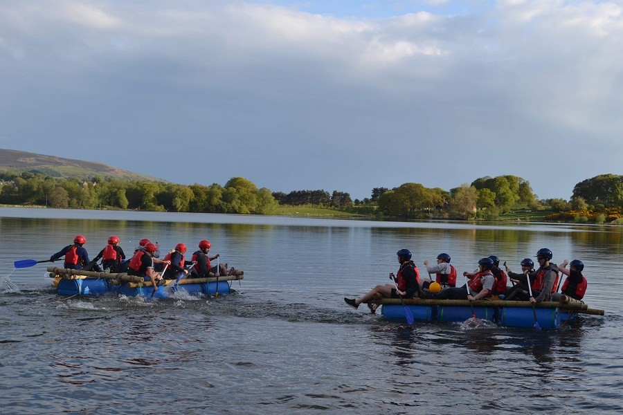 Raft Building at Talkin Tarn