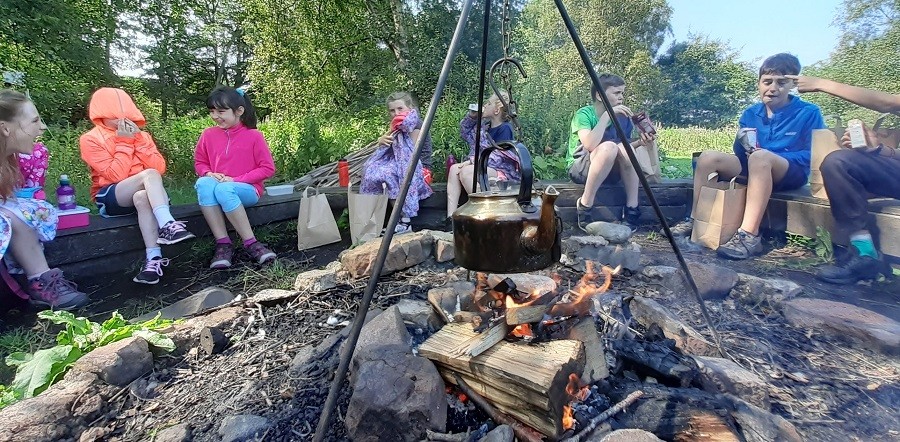 School Trip Camp Fire